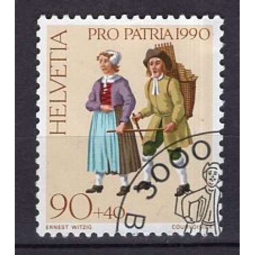 Suisse 1990 Pour Ma Patrie Art De La Culture Oblitere