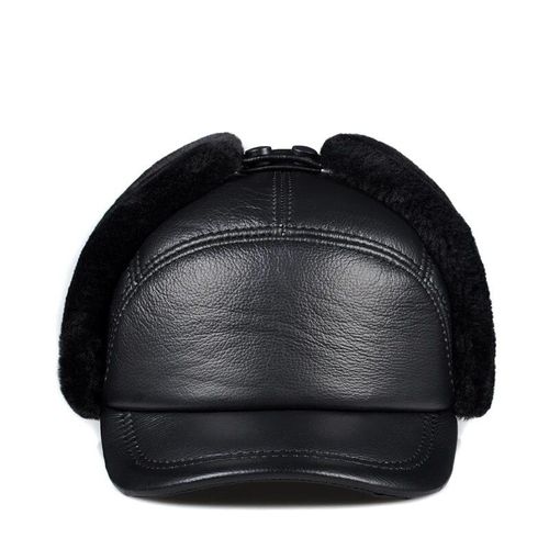 Chapeau D'hiver En Fausse Fourrure Pour Homme,Casquette De Bombardier En Velours Épais,Oreillette De Moto Pour Personnes Âgées,Coupe-Vent,
