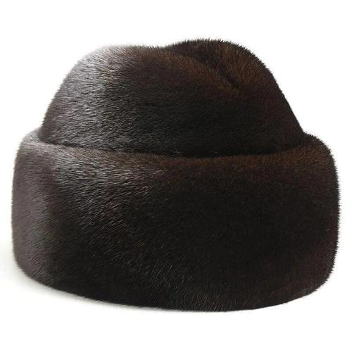 Chapeau D'hiver En Fourrure De Vison Véritable Pour Homme,Épais Et Chaud,Pour Mari,Cadeau De Qualité Supérieure,Bonnet,Béret