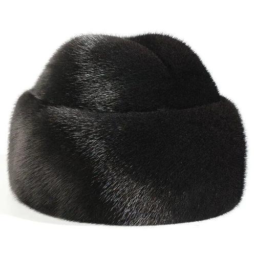 Chapeau D'hiver En Fourrure De Vison Véritable Pour Homme,Épais Et Chaud,Pour Mari,Cadeau De Qualité Supérieure,Bonnet,Béret