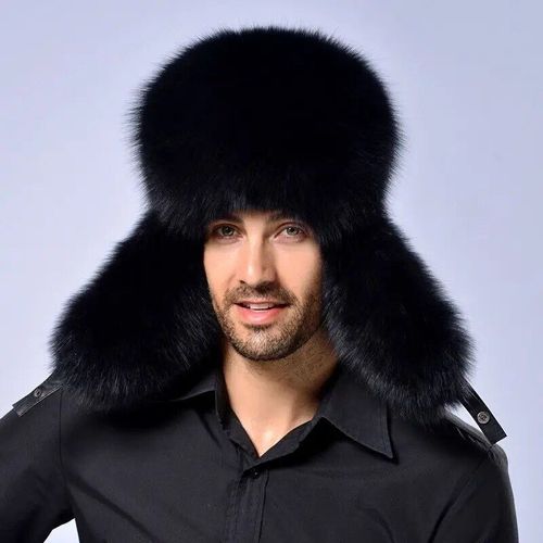 Chapeau D'hiver Pour Hommes,Avec Rabats D'oreille,Renard Artificiel,Collection 2021