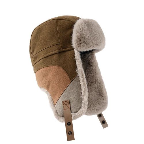 Chapeau Russe À Rabat Pour Homme Et Femme,Casquette De Pilote,Épissage Coréen,Faux Lapin,Piège À Bombe,Épais Et Chaud,Ski,Hiver