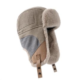 Chapeau Russe À Rabat Pour Homme Et Femme,Casquette De Pilote,Épissage Coréen,Faux Lapin,Piège À Bombe,Épais Et Chaud,Ski,Hiver