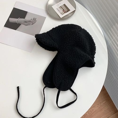 Chapeau En Laine D'agneau Élpour Filles,Casquette Pilote Trooper,Casquettes À Oreillettes Russes Coupe-Vent,Chapeaux De Ski De Neige,Style Coréen,Chaud,Hiver,2023