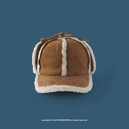 Chapeaux De Bombardier En Daim Épais En Velours Pour Femmes Et Hommes,Pull Rétro Japonais,Casquettes À Bec De Canard À Sangle Chaude Et Mignonne,Automne Et Hiver
