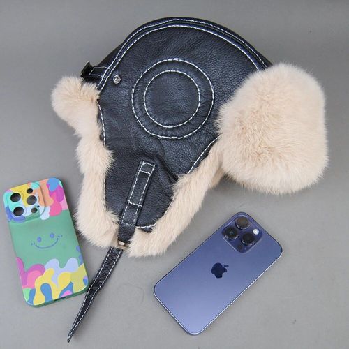Chapeaux De Bombardier En Fourrure De Lapin Russe Pour Hommes,2023 Naturel,Peau De Mouton Véritable,Cuir Chaud,Casquettes Pour Hommes,Mode Masculine,Hiver