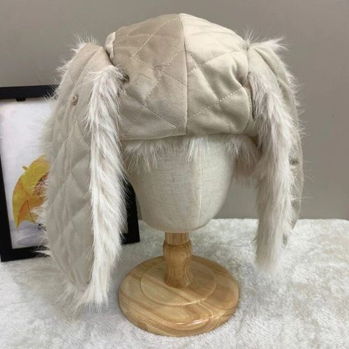 Chapeaux De Bombardier En Peluche Pour Femmes Avec Grandes Oreilles De Lapin,Casquettes En Fourrure,Écharpe Intégrée,Chaud,Hiver,Automne,Ski En Plein Air,216.239.,Ins,Mignon