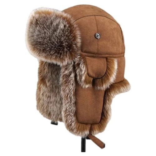 Chapeaux De Bombardier En Peluche Pour Femmes Et Hommes,Fausse Fourrure,Casquette Ushanka Russe,Casquette Nord-Est Unisexe,Bonnet De Neige Chaud,Chapeaux À Oreillettes,216.239.,Hiver