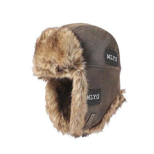 Chapeaux De Bombardier Pour Hommes,Casquettes À Oreillettes Pour Hommes,En Peluche De Polyester,56-58cm,Style Pilote De Chasse,Pliable,Décontracté,Lf0043,Hiver