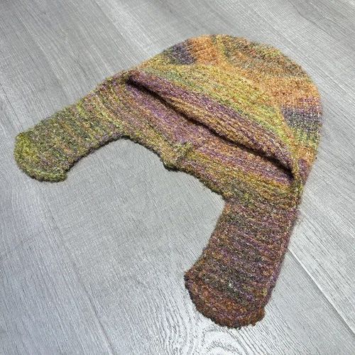 Chapeaux De Bombardier Rétro Japonais Pour Femmes,Casquettes Chaudes,Style Maillard,Arc-En-Ciel,Changement Progressif,Avec Tout Le Visage,Petit,Automne Et Hiver