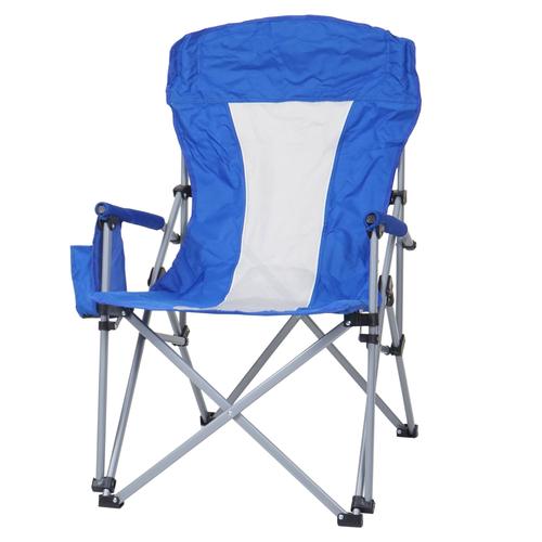 Chaise De Camping Hwc-L50, Chaise Pliante Chaise De Pêcheur Chaise De Régie, Lavable Housse De Protection Acier Tissu/Textile   Bleu