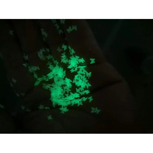 Paillettes Fluorescentes Pour Nail Art,Longue Durée,Scintillantes Dans Le Noir,Étoile,C?Ur,Lune,Fleur,Flocons Ultra-Fins Lumineux Pour Nail Art - Type 50 Grams