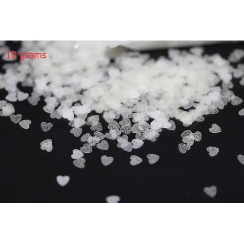 Paillettes Fluorescentes Pour Nail Art,Longue Durée,Scintillantes Dans Le Noir,Étoile,C?Ur,Lune,Fleur,Flocons Ultra-Fins Lumineux Pour Nail Art - Type 10 Grams Heart