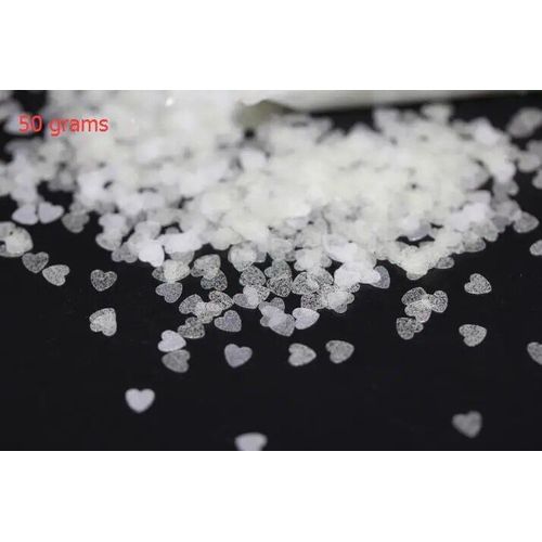 Paillettes Fluorescentes Pour Nail Art,Longue Durée,Scintillantes Dans Le Noir,Étoile,C?Ur,Lune,Fleur,Flocons Ultra-Fins Lumineux Pour Nail Art - Type 50 Grams Heart