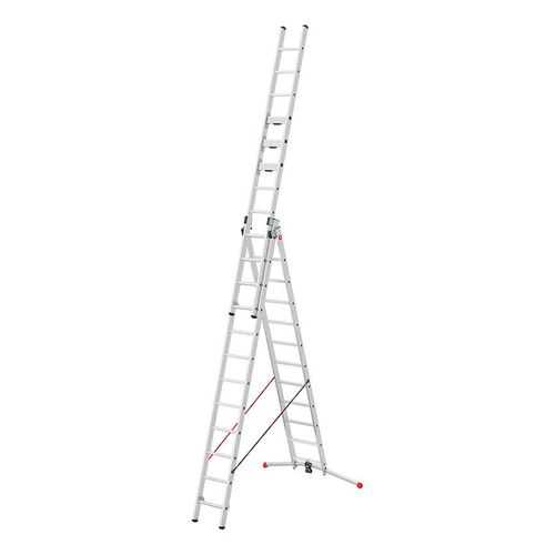 Echelle transformable 3 plans 3x12 échelons 8m80 en Aluminium Hailo S 120 Pro