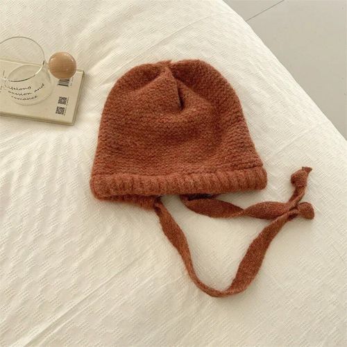 Chapeaux De Style Britannique Rétro Pour Femmes,Bretelles Mignonnes,Casquettes De Bombardier Douces Polyvalentes,Chapeaux De Voyage Chauds,Ins,Automne Et Hiver