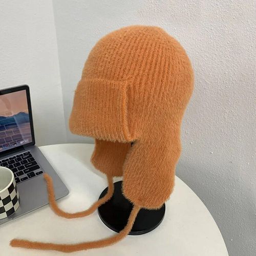 Chapeaux D'oreille En Mohair Pour Femmes Et Hommes,Bonnets Chauds,Casquettes D'extérieur,Cagoule De Ski,Bavoir,Bonnet Aviateur À Oreillettes,Chapeau Skullies Pour Dames,Hiver