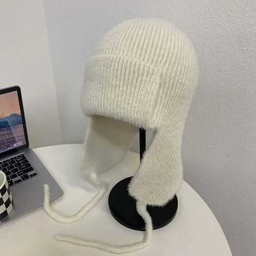 Chapeaux D'oreille En Mohair Pour Femmes Et Hommes,Bonnets Chauds,Casquettes D'extérieur,Cagoule De Ski,Bavoir,Bonnet Aviateur À Oreillettes,Chapeau Skullies Pour Dames,Hiver