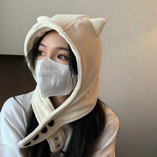 Chapeau Chaud En Peluche Ushanka Pour Femme Adulte,Casquettes De Protection D'oreille,Ensemble Écharpe Gorros,Pull,Casquette,Cadeaux De Noël,Hiver