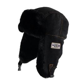 Chapeau De Pilote Russe Pour Hommes Et Femmes,Mode Extérieure,Bombardier Chaud,Étiquette,Hiver
