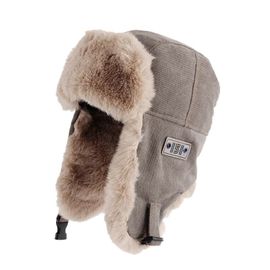 Chapeau De Pilote Russe Pour Hommes Et Femmes,Mode Extérieure,Bombardier Chaud,Étiquette,Hiver
