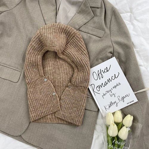 Bonnet Cagoule À Capuche Pour Enfants,Écharpe En Laine Chaude,Bonnet Avec Protection Des Oreilles,Équipement De Sauna,Document Solide,Y2k,Parade,Hiver