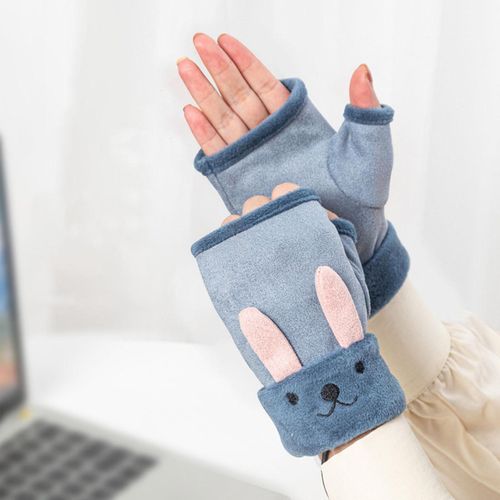 Rechargeable Heated Gloves Half And Short Finger Sport Gloves For Girls