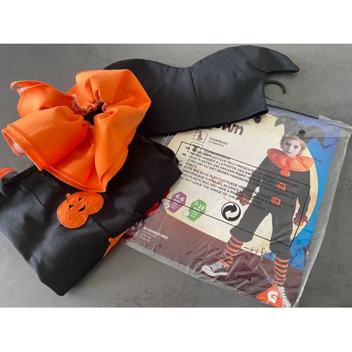 Déguisement Clown Citrouille 4-6 Ans Gifi 100% Polyester