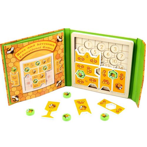 Puzzle En Bois Éducatif Pour Enfants, Jeu D'abeille, Développement Précoce Du Cerveau, Logique De La Pensée, Formation, Jouet Montessori, Cadeaux