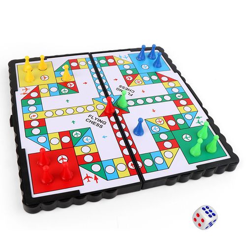 Jeu De Société Portable Pour Enfants, Jeu De Voyage Magnétique Pliable, Tapis D'échecs Volant, Ensemble De Jeux D'échecs D'avion Amusants
