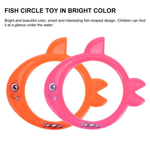 Anneau De Plongée En Forme De Poisson Pour Enfants, 2 Pièces, Jouets, Cercle De Poisson, Outils D'entraînement En Piscine Pour L'été, Jeu De Plein Air Parent Enfant