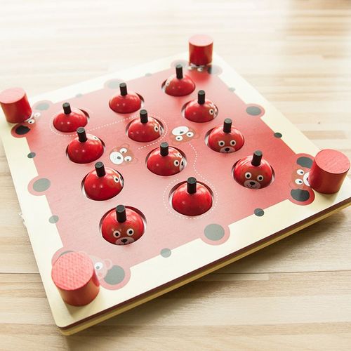 Puzzle Montessori En Bois Pour Enfants, Jeu D'entraînement À La Mémoire, Design Coccinelle, Jouet De Développement Précoce, Cadeau
