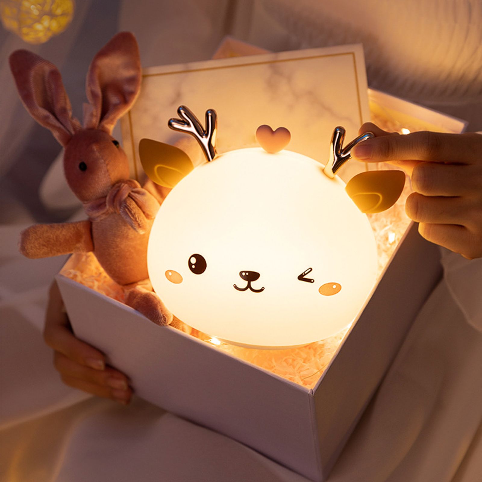 Lampe Rechargeable En Forme De Cerf Pour Enfants, 7 Couleurs... - 2
