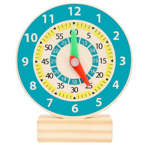 Jeu De Société Montessori Pour Enfants, Horloge En Bois, Jouet De Cognition, Horloge Colorée, Aide Pédagogique Pour L'éducation Précoce