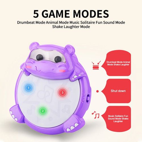 Tambour Électronique Pour Bébés, Jouet Musical En Forme D'animaux, Tambour À Main Pour Enfants, Apprentissage Éducatif, Instruments De Musique