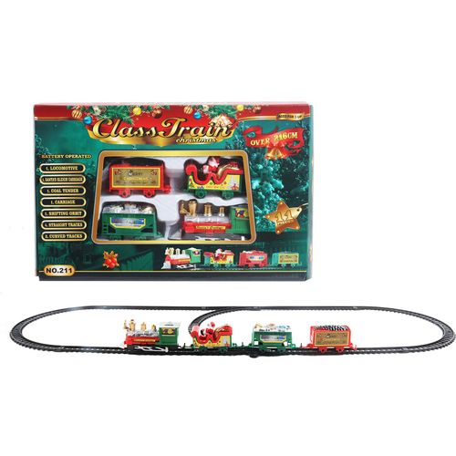 Ensemble De Jouets De Train De Noël, Pistes De Chemin De Fer Électriques, Voiture, Locomotive, Puzzle, Jouet Éducatif Pour Enfants, Cadeau D'anniversaire De Noël
