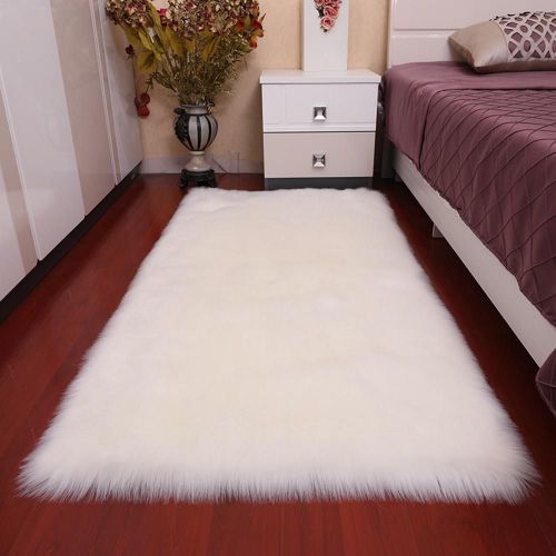 Tapis Pelucheux De Luxe Pour Chambre À Coucher, Accessoire De Chevet En Peau De Mouton, Pour Décor De Pièce De Jeu De Princesse Pour Enfants, 2,3 Pieds X 5 Pieds