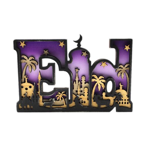 Islamic Sign Bookshelf Table Art Mural Ornaments Exquisite Moon-design Gifts