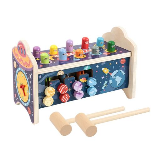 Whack A Taupe En Bois Coloré, Jouets Pour Enfants, Hamster Qui Frappe À La Main, Pour Fille Et Garçon, Multifonctionnel