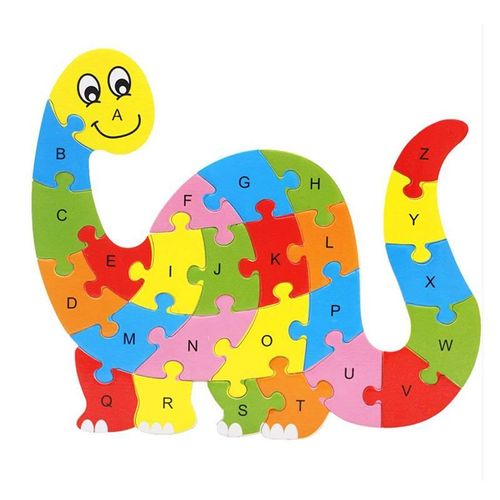 Puzzle Alphabet 3d En Bois Pour Enfant, Jeux Éducatifs, Animaux, Dinosaure, Jouet Cadeau