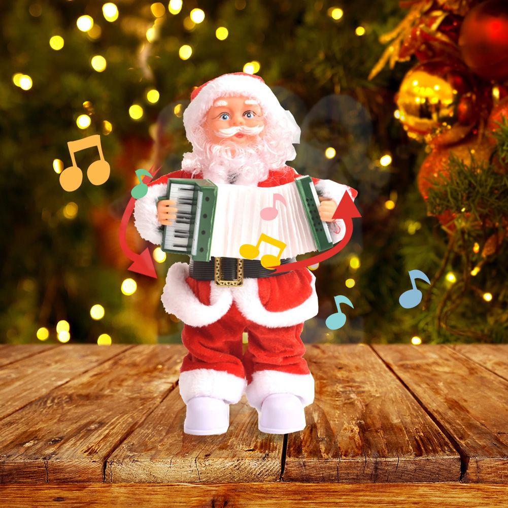 Poupée Père Noël électrique Sans Pile - Décoration De Noël Animée Pour Enfants, Garçon Ou Fille - 4