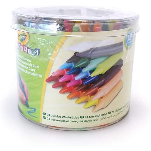 Boîte de 24 maxi crayons de cire 'Crayola - Mini Kids' - La Fourmi
