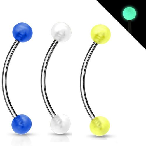 Lot 3 Piercings Incurvés Langue Snake Eye Carla Acier Chirurgical Inoxydable Anti Allergique Barbell