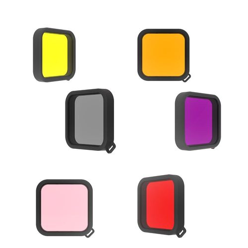 GoPro Hero 12/11/10/9 Filtre de boîtier étanche,de orange jaune rose gris rouge violet filtre de couleur pour caméra d'action