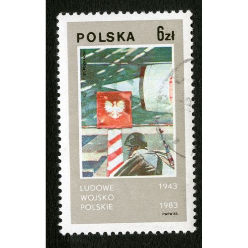Timbre Oblitéré Polska, Ludowe Wojsko Polskie, 1943-1983, Poznanski, 6 Zl