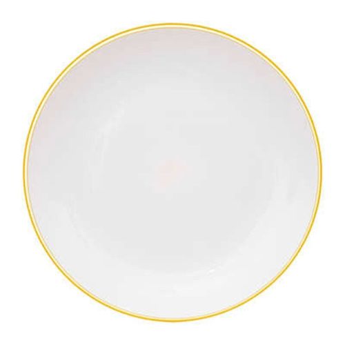 Lot De 6 Assiettes Plates "Square" 25cm Moutarde