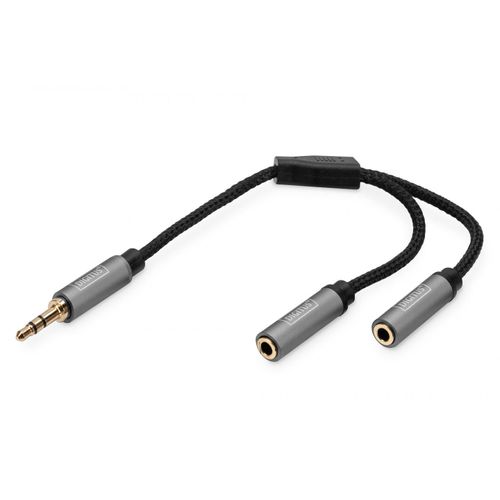 Digitus Répartiteur Audio, Jack Mâle 3,5 Mm Vers 2 Jack Femelle 3,5 M