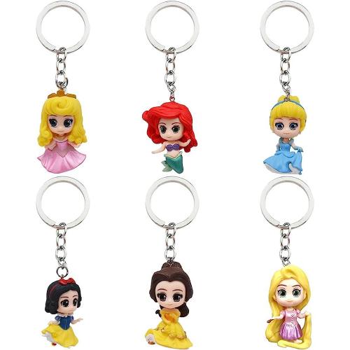 Porte clés, Anime Cartoon Porte-clés Lot De 6 Mini Figurines Mermaid, snow  White, Cinderella, Princess Bell, sleeping Beauty, Rapunzel, Parfait comme  Cadeau