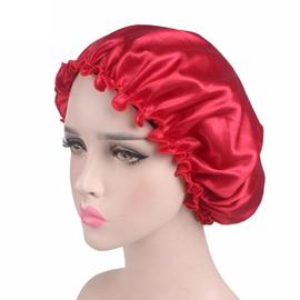 Bonnet de nuit en soie pour femmes,bandeau élastique,couvre-tête,fleur, Bonnet,Satin
