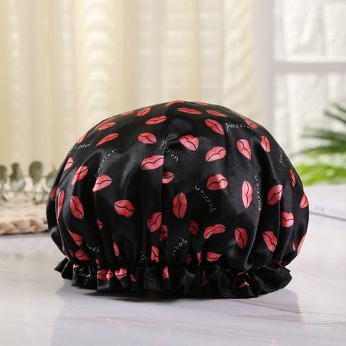 Bonnet de douche épais et imperméable pour protéger les cheveux, élégant  accessoire de coiffure pour femme